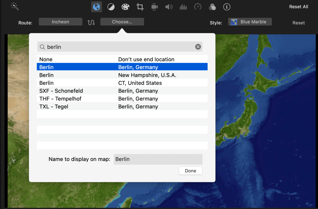 아이무비 이동경로 편집