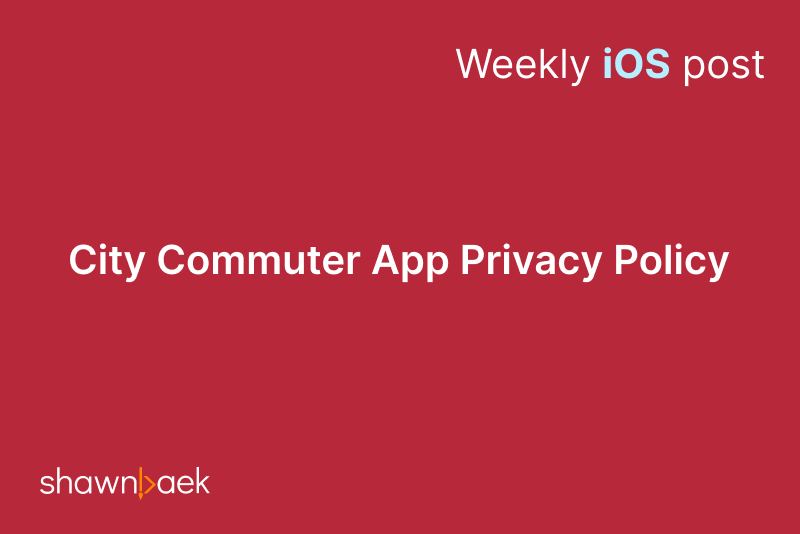 City Commuter App privacy policy page