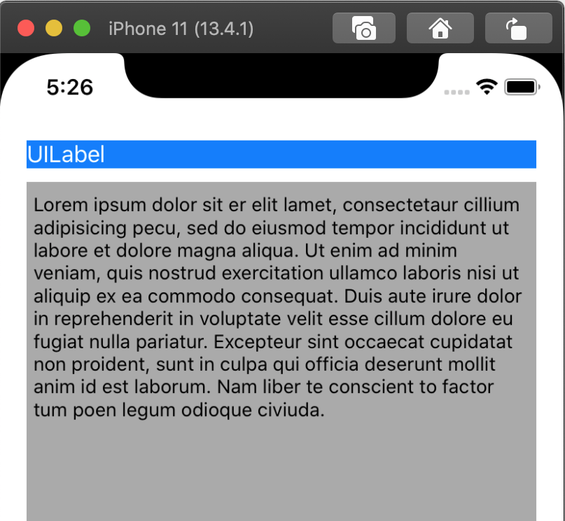 Default UITextView has text insets, unlike the UILabel.