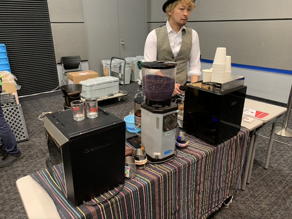 Barista gives us such great coffee every break time! It's free. ☕️