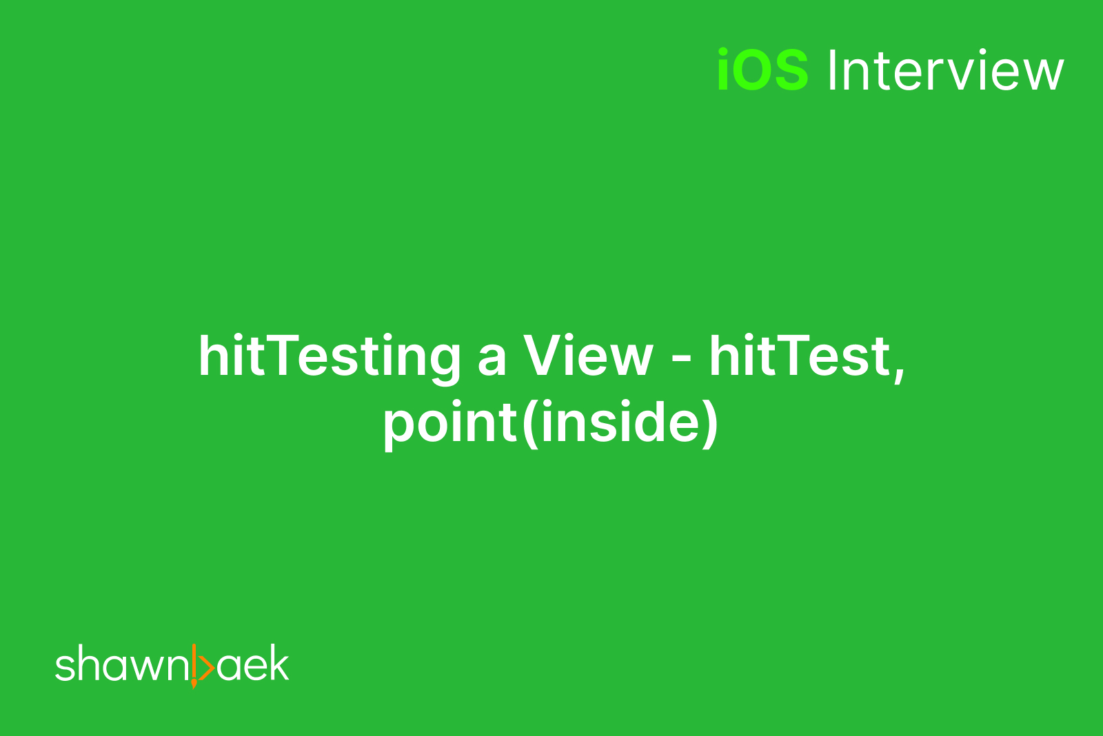 iOS hit testing explained with hitTest and point inside methods