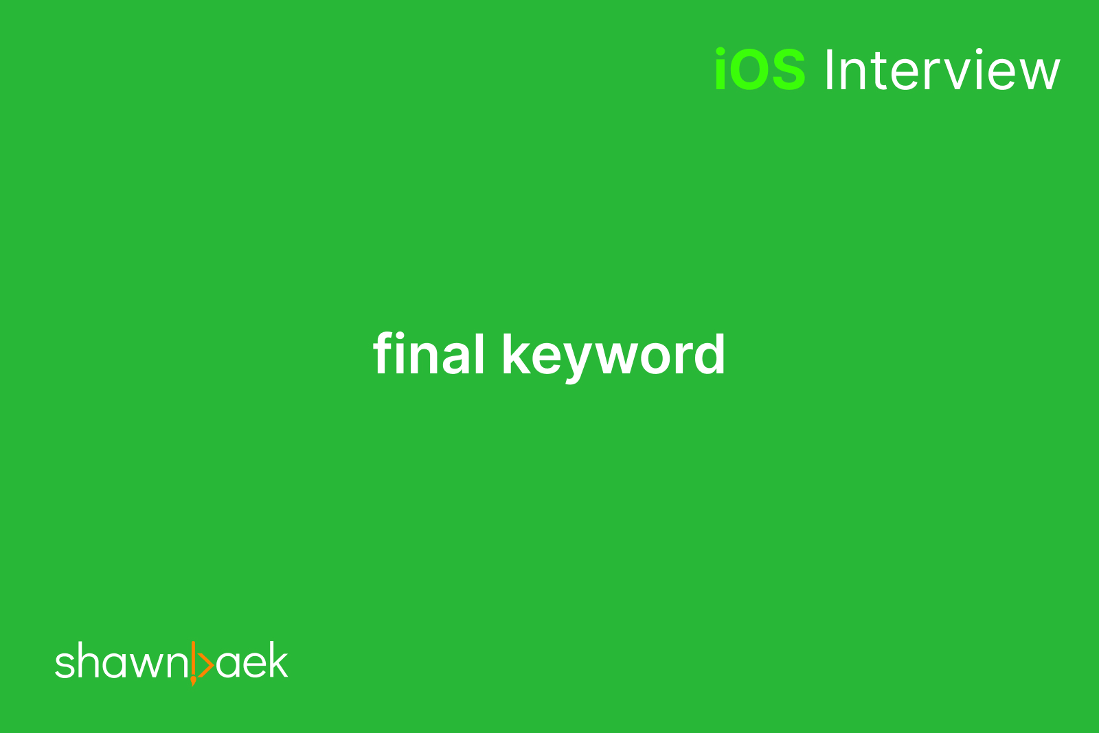 Swift, final keyword