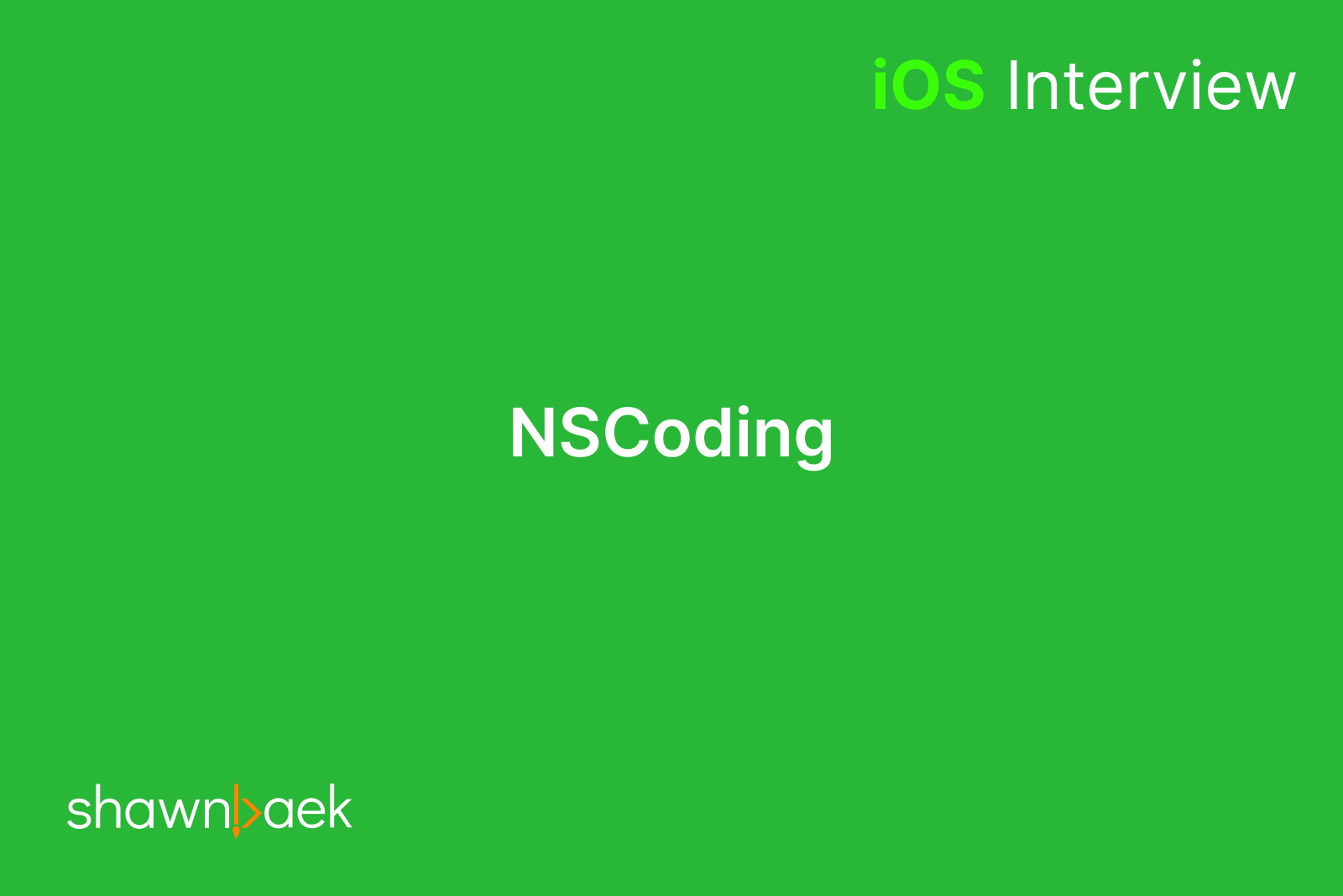 iOS, NSCoding