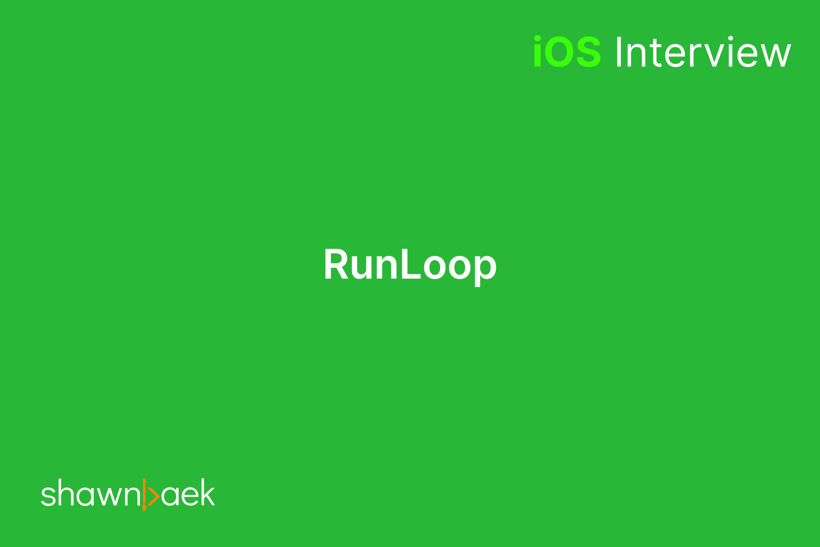 iOS, RunLoop