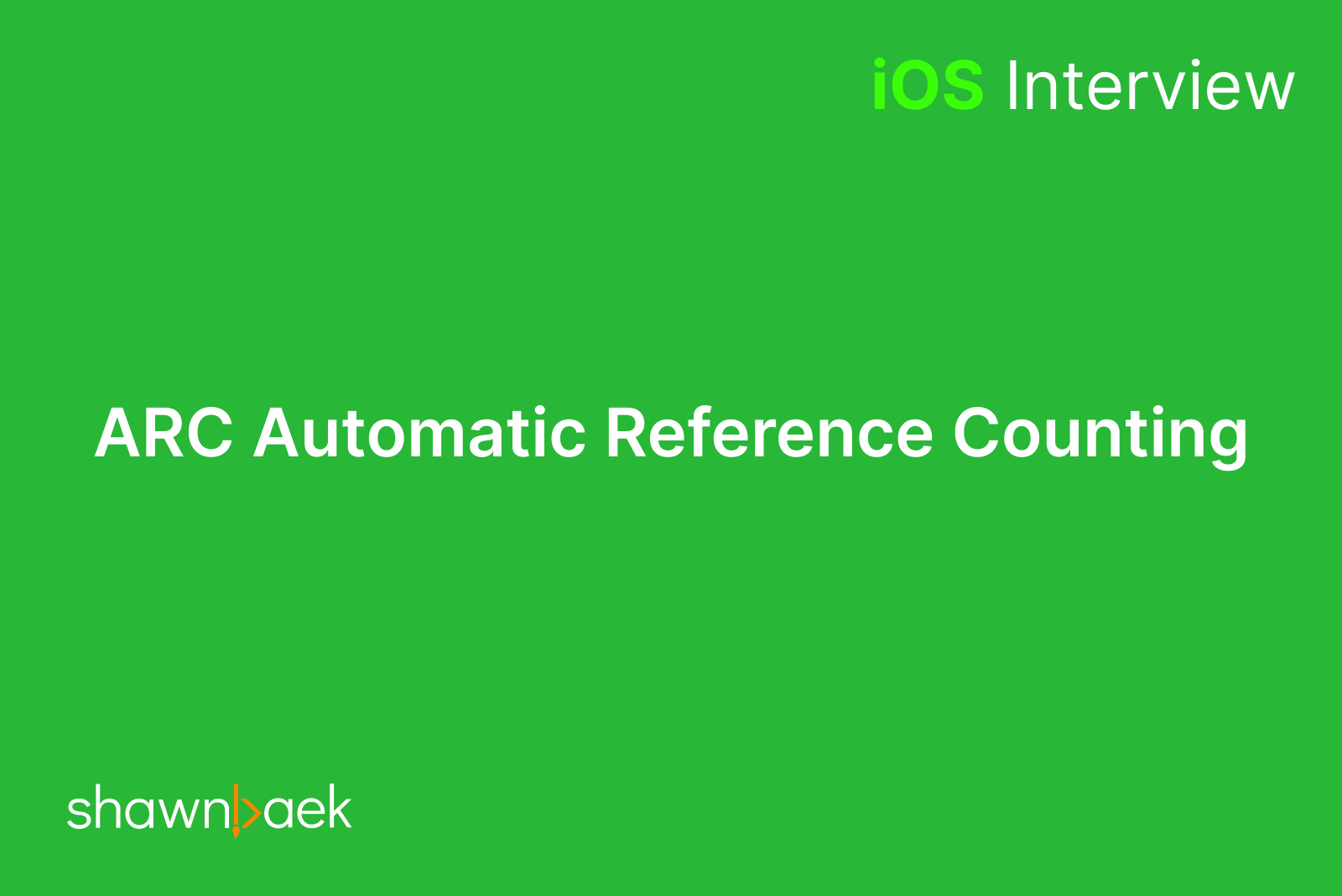 Swift, ARC Automatic Reference Counting